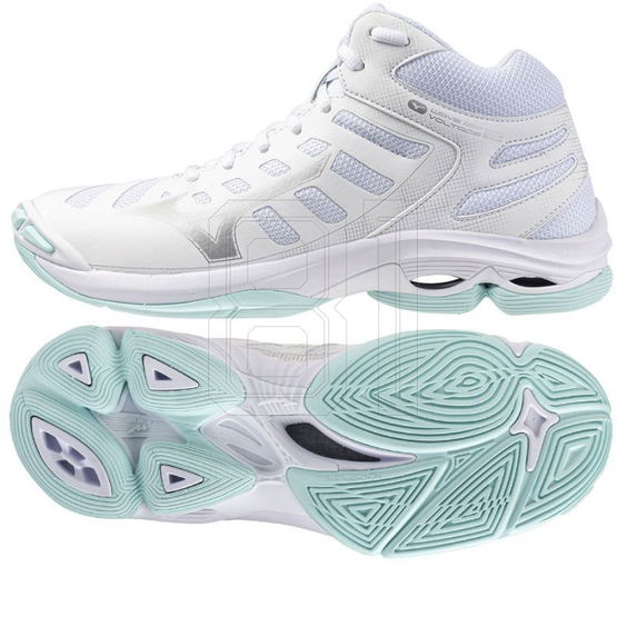 Laisvalaikio batai balti tinkliniai vidutinio aulo tinkliniui Mizuno (SW1564805)