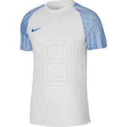Vaikiški balti sportiniai marškinėliai su mėlynais rankoviais treniruotėms Nike