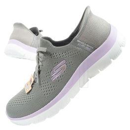 Laisvalaikio batai pilki megzti be raištelių moterims Skechers