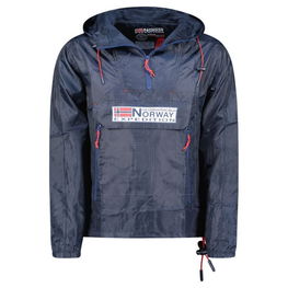 Striukė tamsiai mėlyna nuo vėjo su gobtuvu kelionėms Geographical Norway