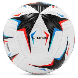 Futbolo kamuolys baltas su spalvotais raštais treniruotėms Spokey