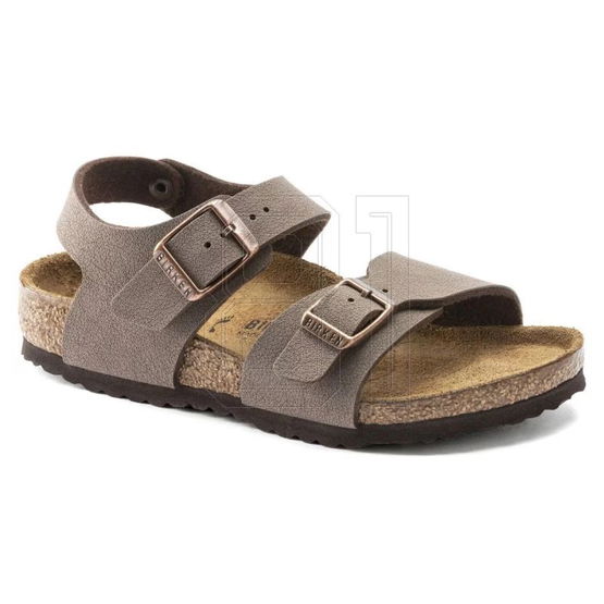 Vaikiški rudi odiniai sandalai su reguliuojamais dirželiais Birkenstock (SW1576432)