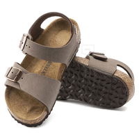 Vaikiški rudi odiniai sandalai su reguliuojamais dirželiais Birkenstock (SW1576432)