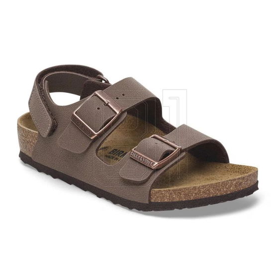 Vaikiškos rudos odinės sandalės su dirželiais Birkenstock (SW1576433)