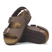 Vaikiškos rudos odinės sandalės su dirželiais Birkenstock (SW1576433)