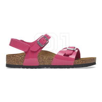 Vaikiškos rožinės odinės basutės su reguliuojamais dirželiais Birkenstock (SW1576434)