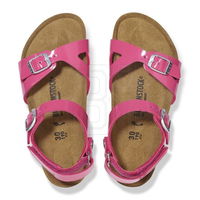 Vaikiškos rožinės odinės basutės su reguliuojamais dirželiais Birkenstock (SW1576434)