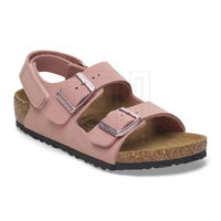 Vaikiškos rožinės odinės basutės su lipdukais Birkenstock (SW1576437)