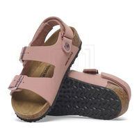 Vaikiškos rožinės odinės basutės su lipdukais Birkenstock (SW1576437)