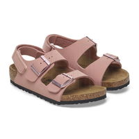 Vaikiškos rožinės odinės basutės su lipdukais Birkenstock (SW1576437)