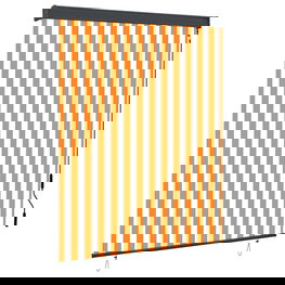 Lauko roletas, baltos ir oranžinės spalvų, 140x250cm