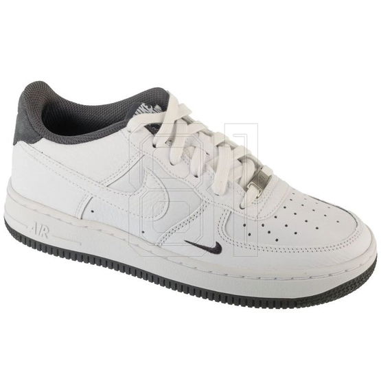 Laisvalaikio batai balti odiniai su juodu padu Nike Air Force 1 (SW1575676)