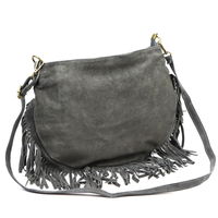 👜 Smėlio spalvos zomšinė rankinė su kutais Luka (GG58155)