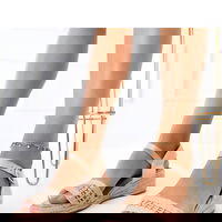 Smėlio spalvos moteriškos platforminės basutės su dirželiu PRIMO (LKK215258)