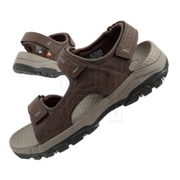 Vyriški sandalai rudi su lipdukais kelionėms Skechers