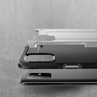 Tvirtas mėlynas dėklas Samsung Galaxy M51 su apsauginiu rėmeliu