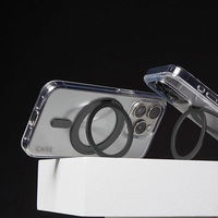 iPhone 16 Pro dėklas su atrama ir MagSafe, skaidrus PanzerGlass