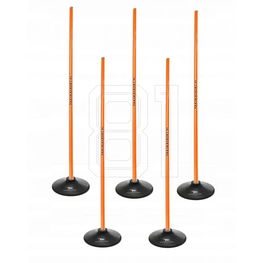 Treniruočių slalomo lazda oranžinė 100 cm su pagrindu Yakimasport