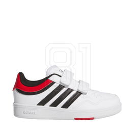 Vaikiški balti laisvalaikio batai su lipdukais adidas Hoops 4.0