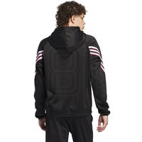 Vyriškas juodas krepšinio džemperis su gobtuvu adidas Warm
