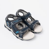 Vaikiški tamsiai mėlyni sandalai su lipukais vasarai (POL86956)