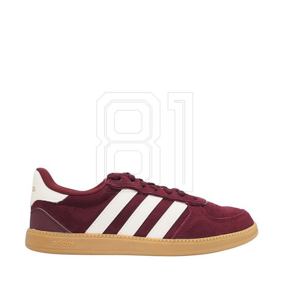 Laisvalaikio batai bordo spalvos zomšiniai su guma moterims adidas (SW1587745)