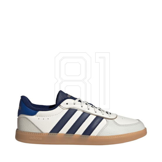 Laisvalaikio batai balti su mėlynais akcentais odiniai patogiam vaikščiojimui adidas (SW1587763)