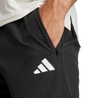 Sportinės kelnės juodos su užtrauktuku treniruotėms adidas