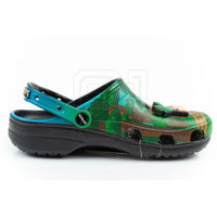 Guminės šlepetės vaikams žaliai juodos su Minecraft motyvais Crocs (SW1588132)