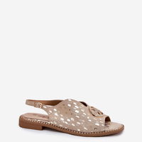 Basutės smėlio spalvos su dekoru kasdienai (LKK215707)