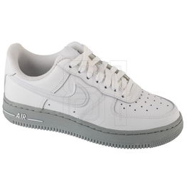 Laisvalaikio batai balti odiniai su pilku padu Nike Air Force 1