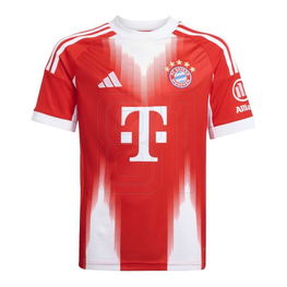 Vaikiški marškinėliai raudoni futbolui Bayern Munich adidas