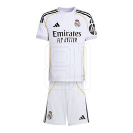 Vaikiškas futbolo komplektas baltas Real Madrid namų adidas