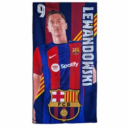 Rankšluostis FC Barcelona mėlynas mikrofibrinis paplūdimiui Lewandowski