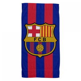 Paplūdimio rankšluostis vaikams FC Barcelona mėlynas-raudonas 70x140 cm