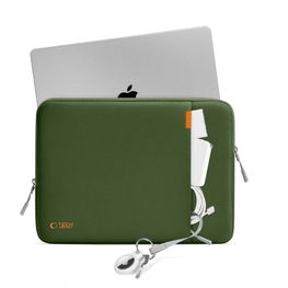 Nešiojamojo kompiuterio dėklas žalias atsparus smūgiams 13–14" Tech-Protect