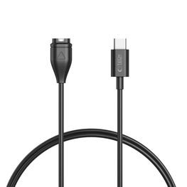 Įkrovimo laidas juodas USB-C 1 m Garmin laikrodžiui