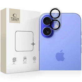 Kameros apsauga skaidri iPhone 16 / 16 Plus su grūdintu stiklu Tech-Protect
