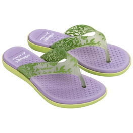 Šlepetės violetinės spalvos su masažiniu padu baseinui Rider