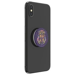 Telefono laikiklis violetinis su blizgučiais ir Hogvartso herbu Popsockets