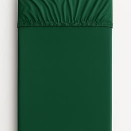 Paklodė butelių žalumo medvilninė su guma 120x60 cm