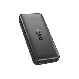 Išorinė baterija juoda 20000 mAh su USB-C ir USB-A SBS