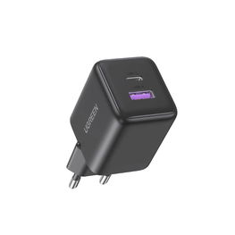 Kroviklis su USB-C ir USB-A lizdais, 30W, pilkas,