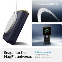 Dėklas telefonui tamsiai mėlynas su magnetu Samsung Galaxy Z Flip7 Spigen