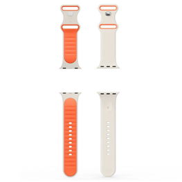 Dirželis laikrodžiui smėlio spalvos silikoninis Apple Watch 40–42 mm Spigen