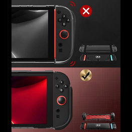 Dėklas konsolei raudonas ir juodas atsparus smūgiams Nintendo Switch 2 Supcase