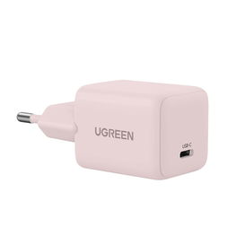 Įkroviklis rožinis 20W su USB-C lizdu kelionėms