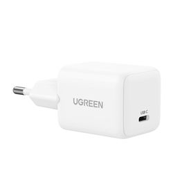 Kroviklis su USB-C jungtimi, baltas, 30W GaN technologija + laidas,