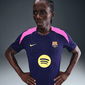 Futbolo marškinėliai tamsiai mėlyni su rožinėmis detalėmis FC Barcelona 2025/26 Nike