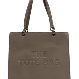 Rankinė rusva iš faktūrinės odos su dizaino akcentu Tote Bag